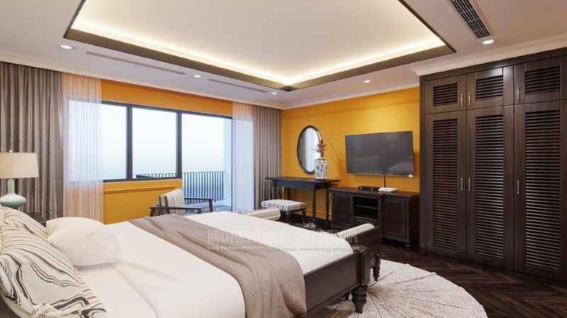 Kệ tivi có thiết kế gỗ tự nhiên mang phong cách Á Đông, có khả năng cuốn hút và làm ấn tượng mạnh mẽ.